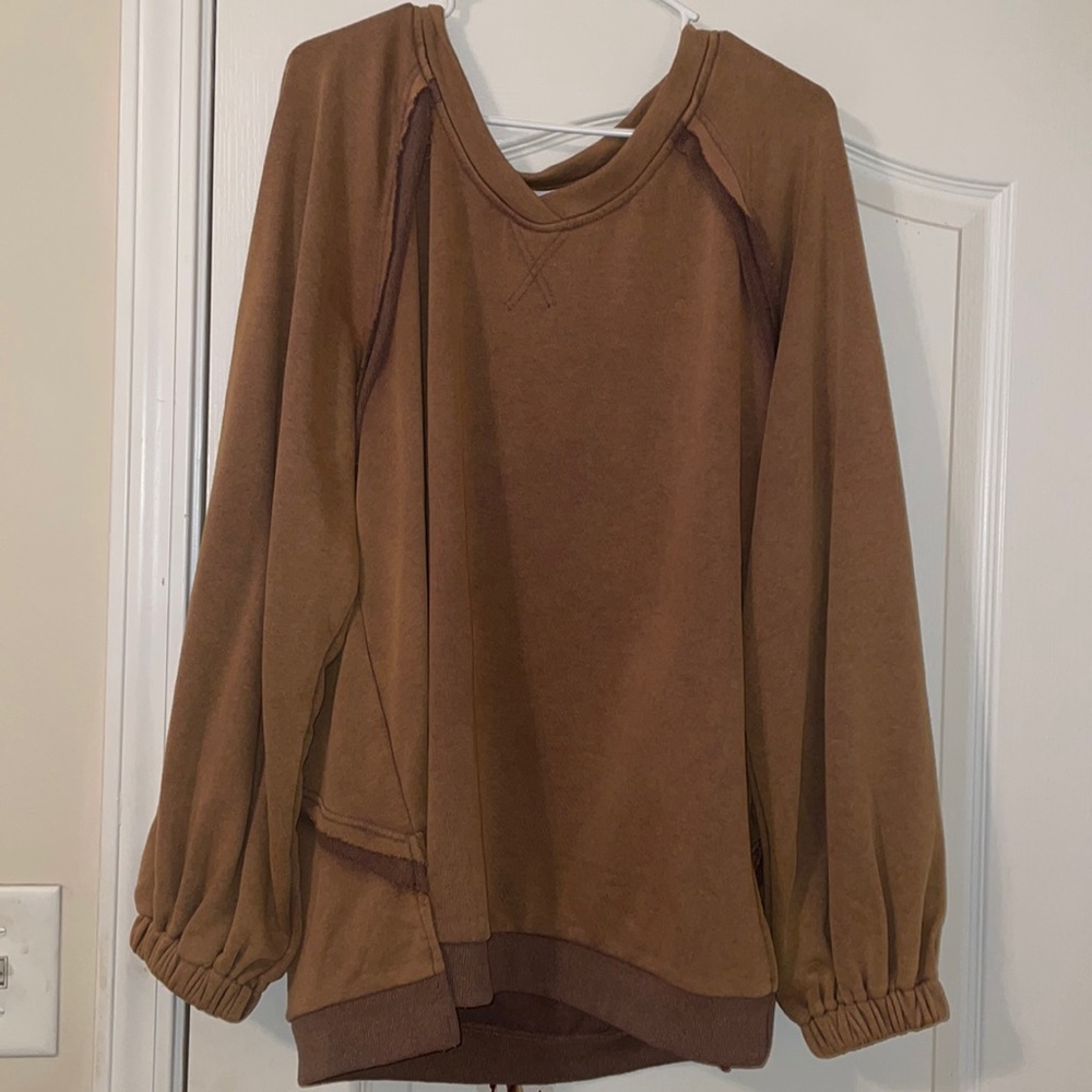 brown sweater size large worn once